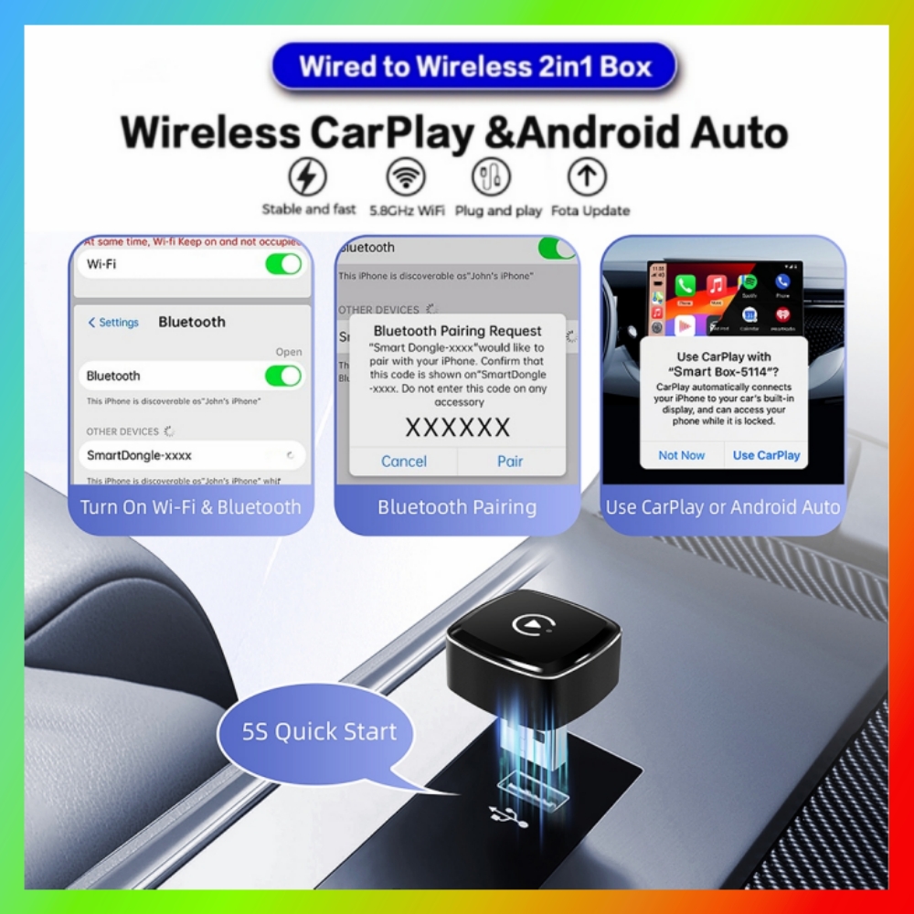 Smart Home Usb - New Wireless CarPlay Android Auto Adapter