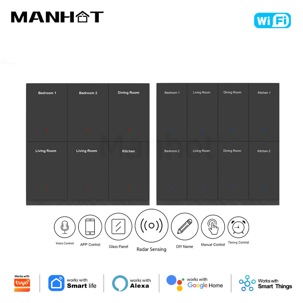 Tuya Smart Switch - MANHOT WiFi Smart DIY Name Switch