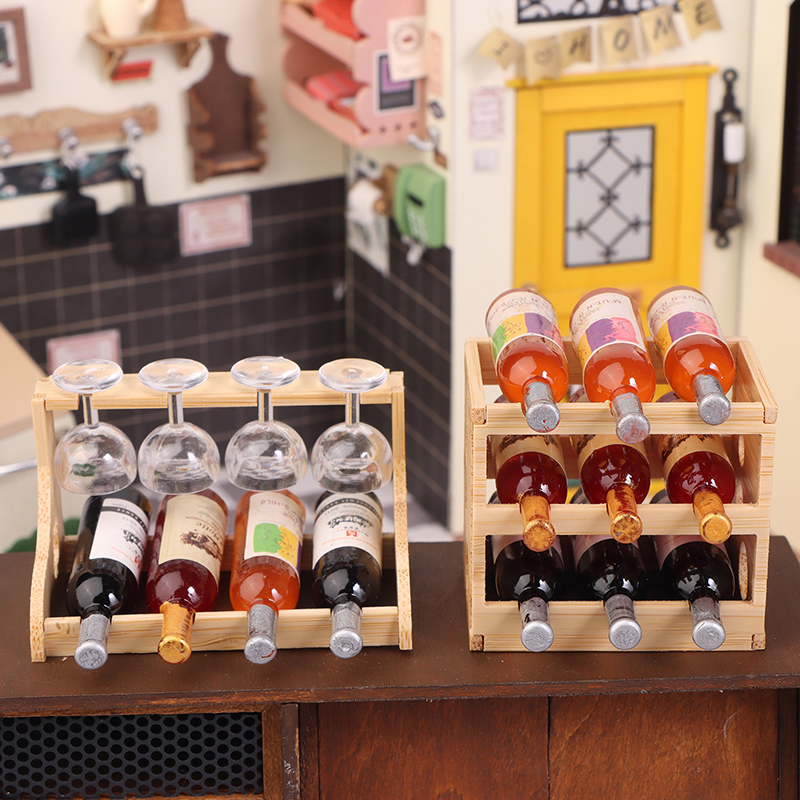 Smart Home Furniture - Miniature Wine Glass Rack Goblet Set