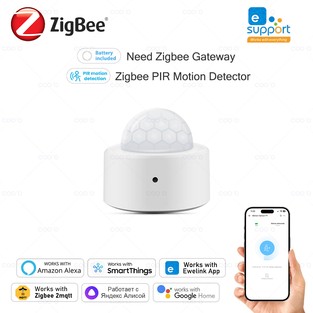 Smart Home Security - COOLO Zigbee 3.0 PIR Motion Sensor