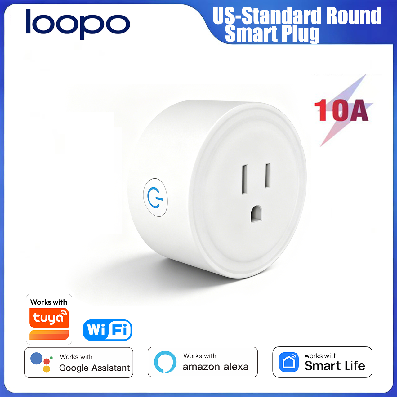 Tuya WiFi US Round 10A Smart P - Smart Home Voice Control reseña y precio