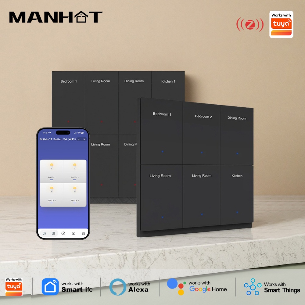 Manhot DIY Name Switch Zigbee  - Smart Home Voice Control reseña y precio