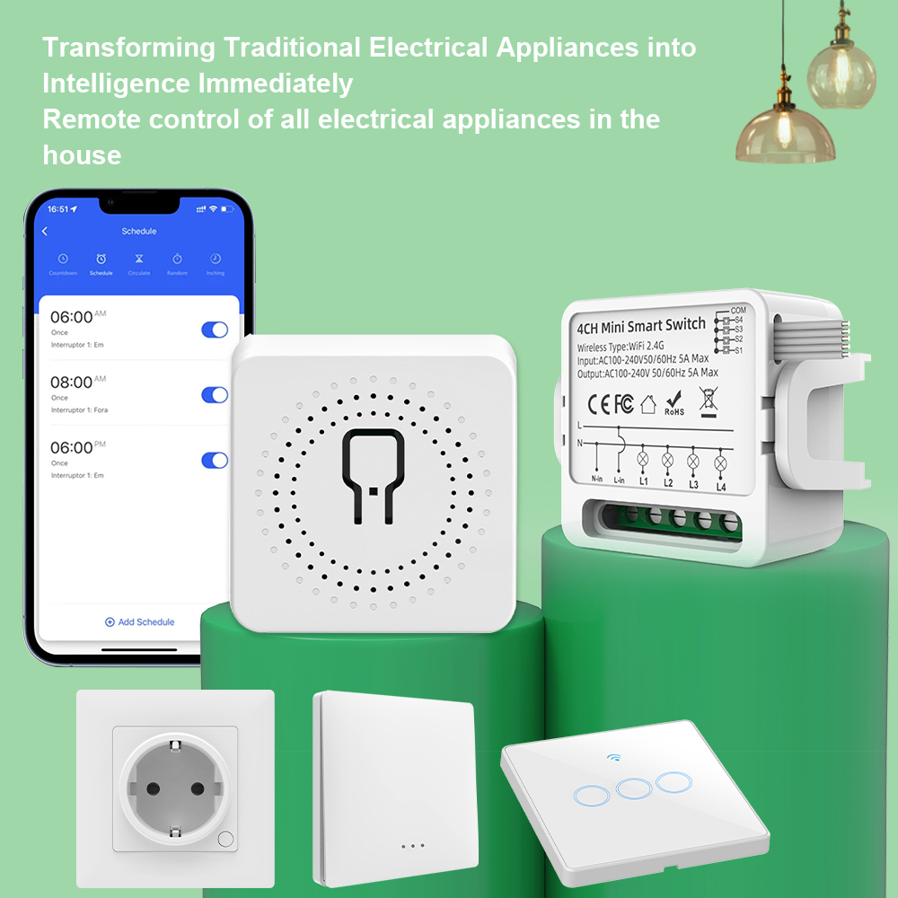 Tuya WiFi Smart Switch 1/2/3/4 - Smart Home Voice Control reseña y precio