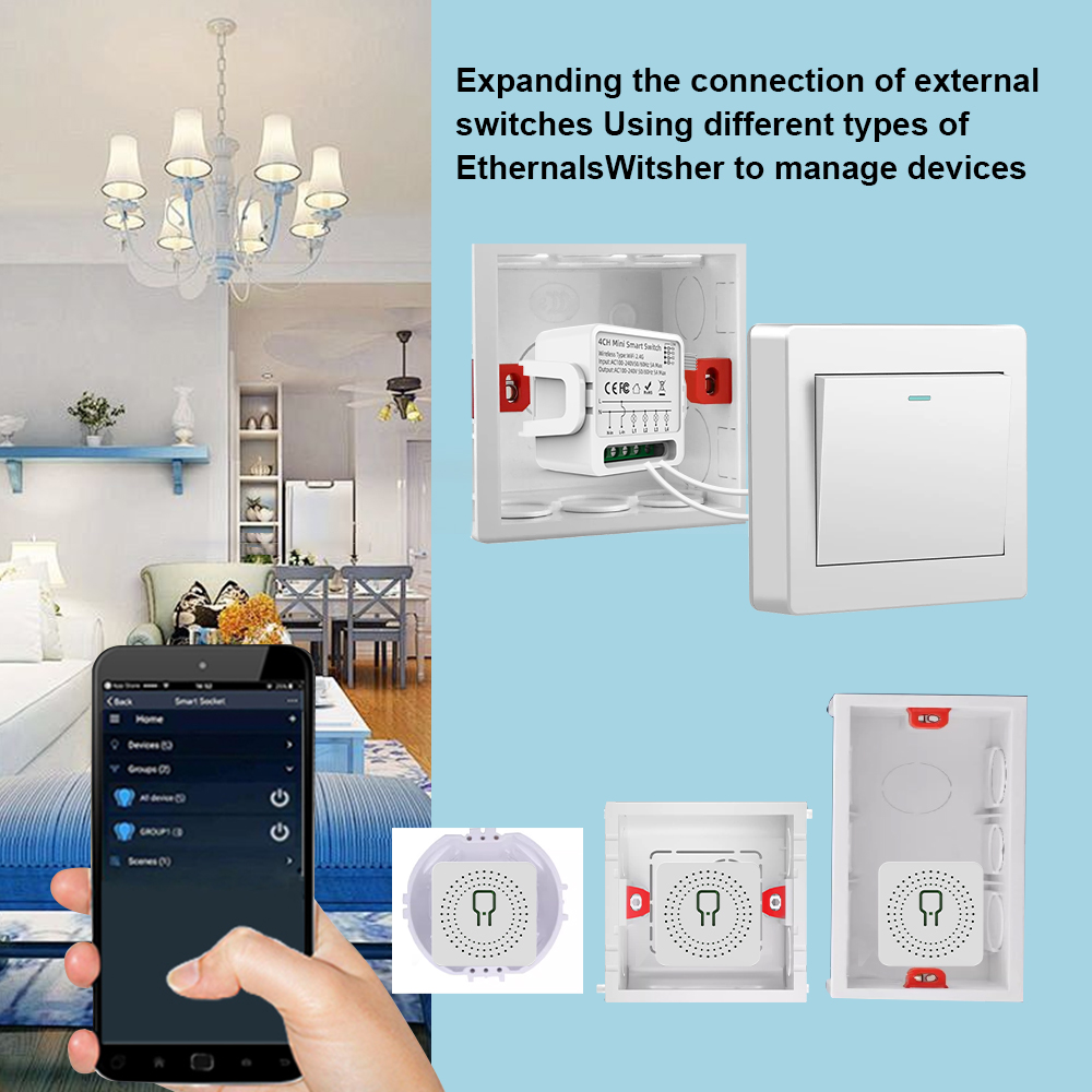 Tuya WiFi Smart Switch 1/2/3/4 - Smart Home Voice Control reseña y precio