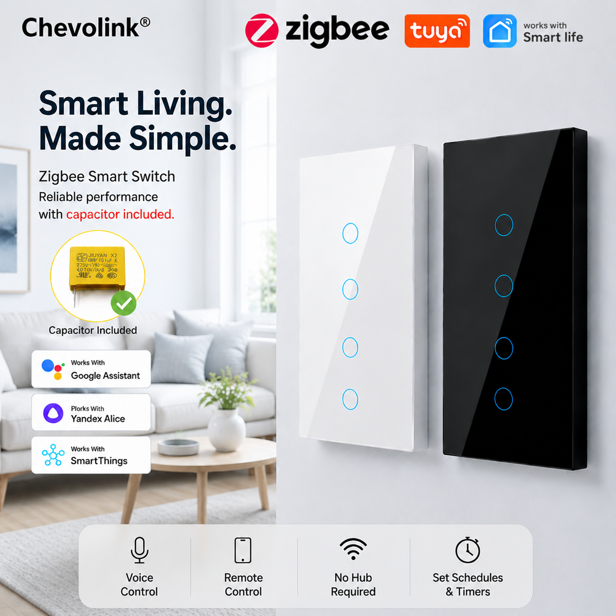 Tuya Zigbee Smart Switch US St - Smart Home Voice Control reseña y precio
