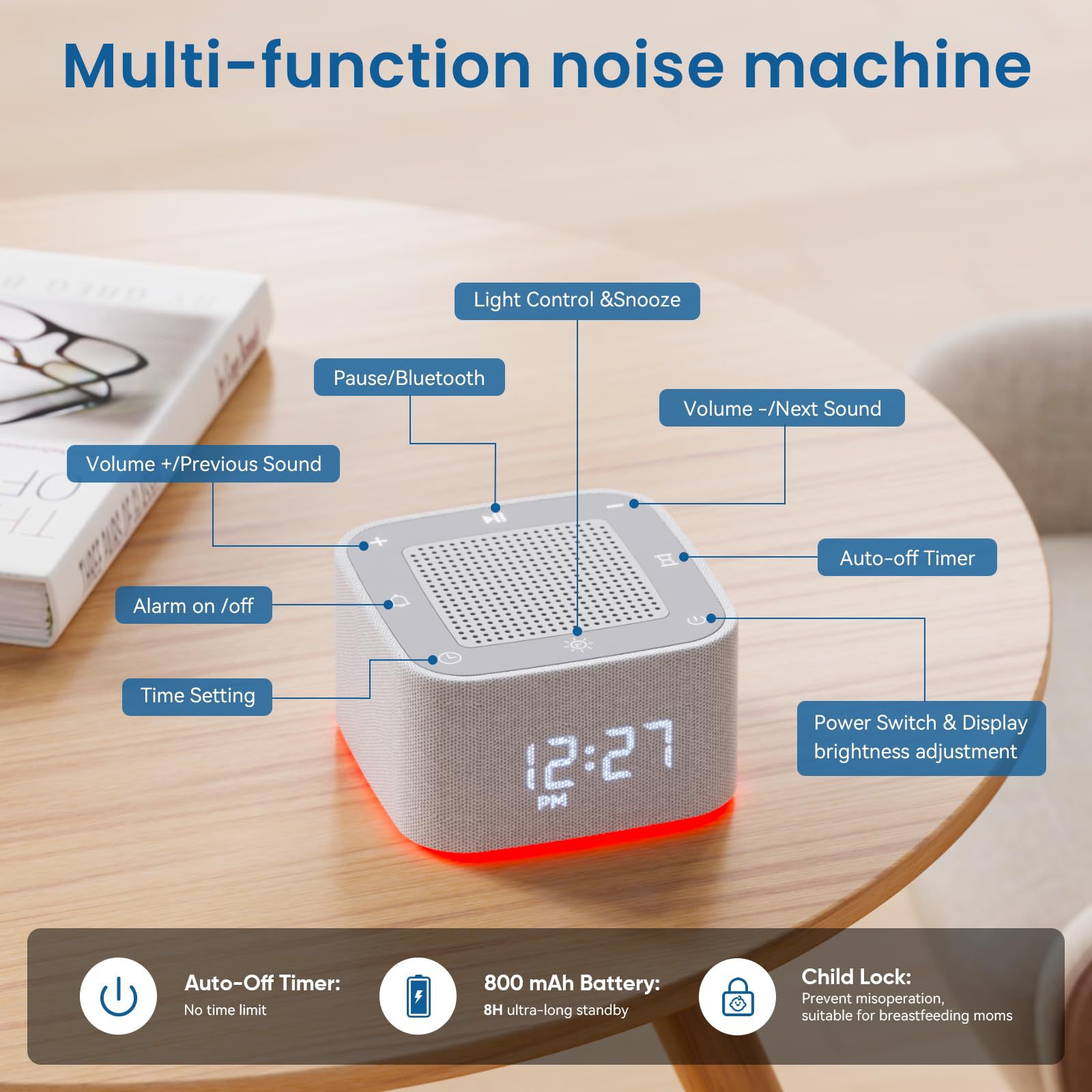 White Noise Machine for Baby A - Smart Baby Night Light reseña y precio