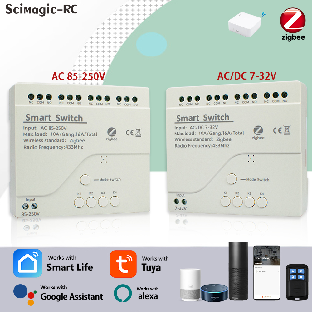 4CH Zigbee Tuya Smart Home Rel - Tuya Smart Switch reseña y precio