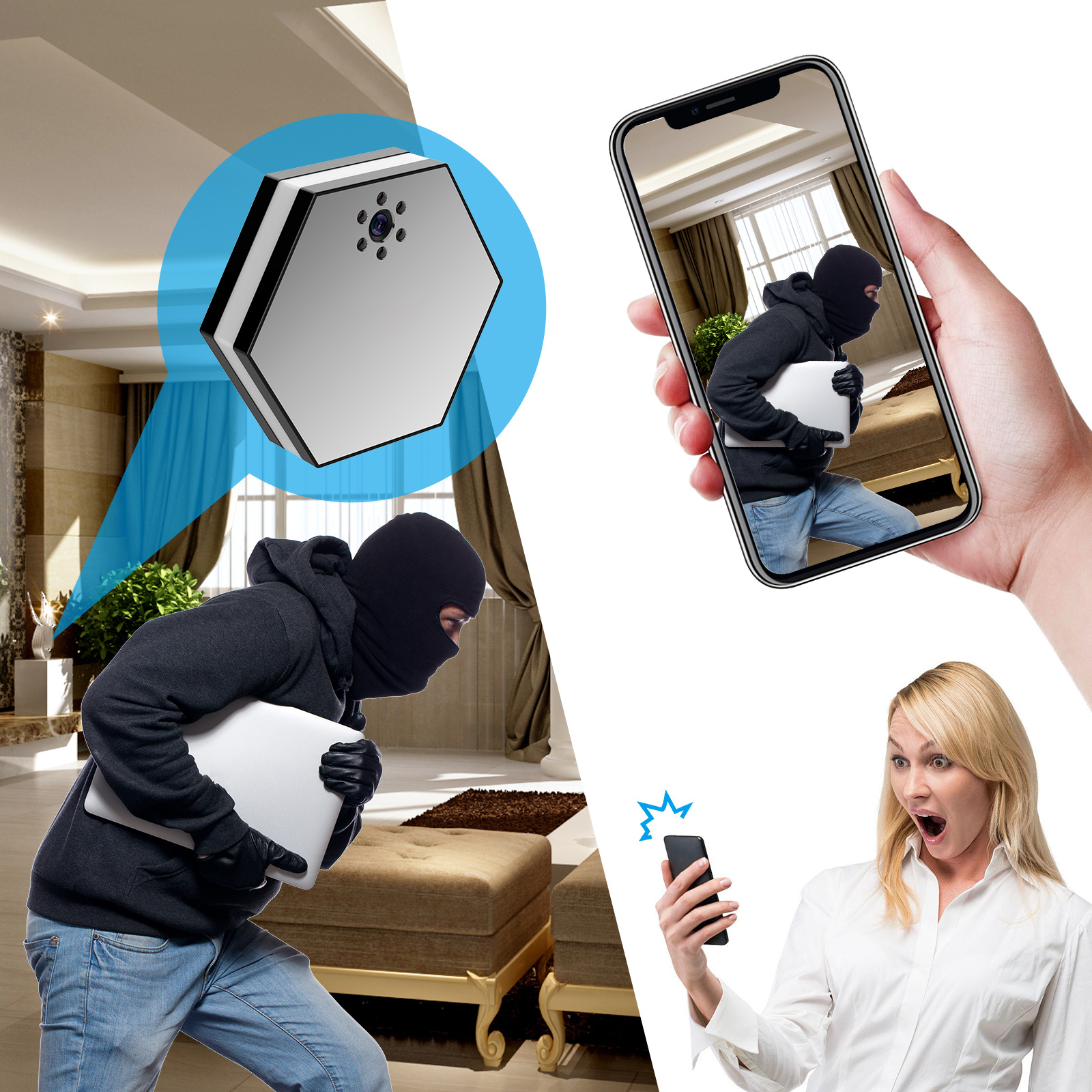 1080P WIFI LED Night Light Hid - Smart Baby Night Light reseña y precio