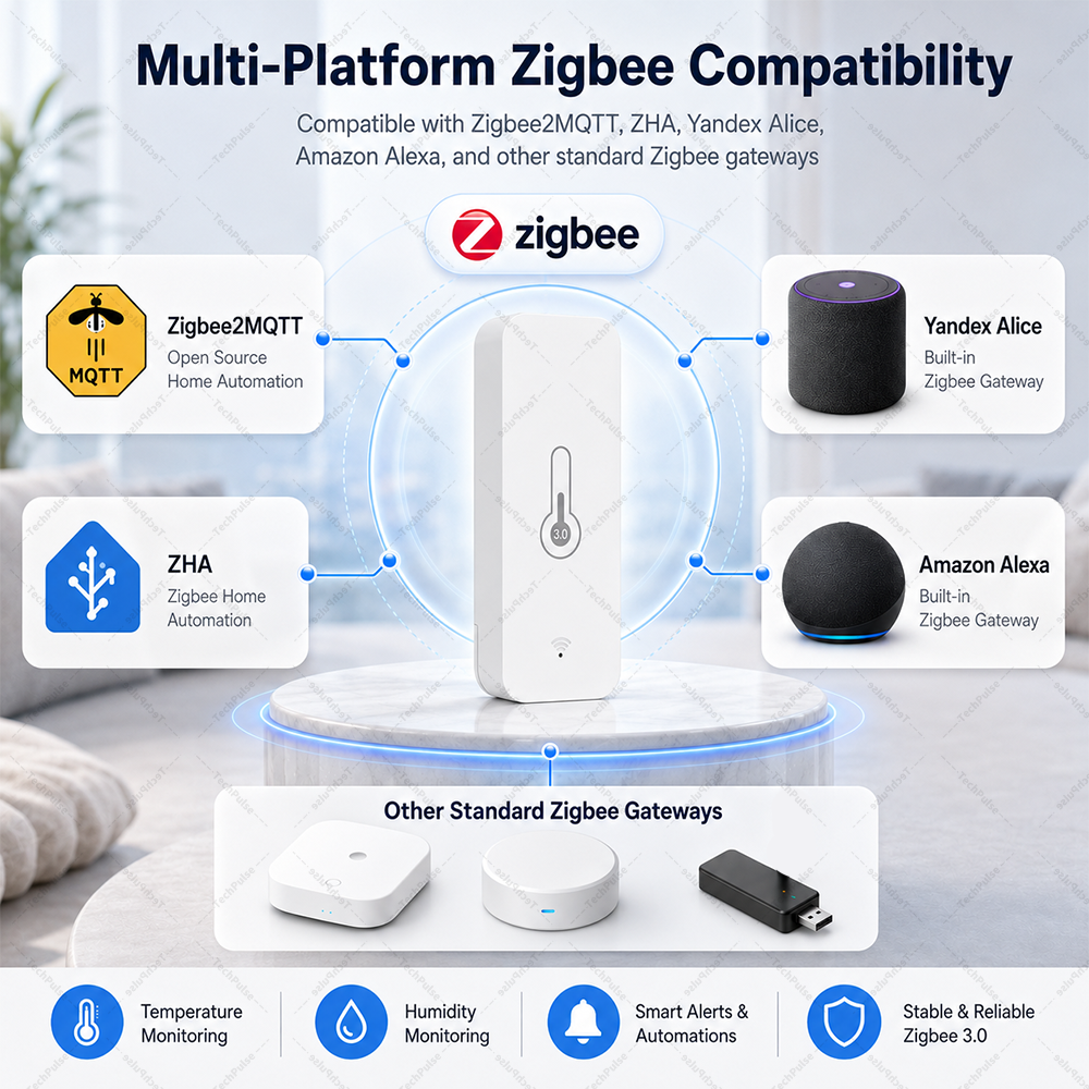 Zigbee 3.0 Temperature and Hum - Smart Home Iot reseña y precio