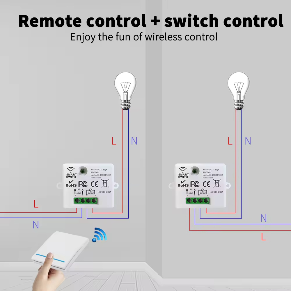 RF433 smart switch voice contr - Smart Home Voice Control reseña y precio