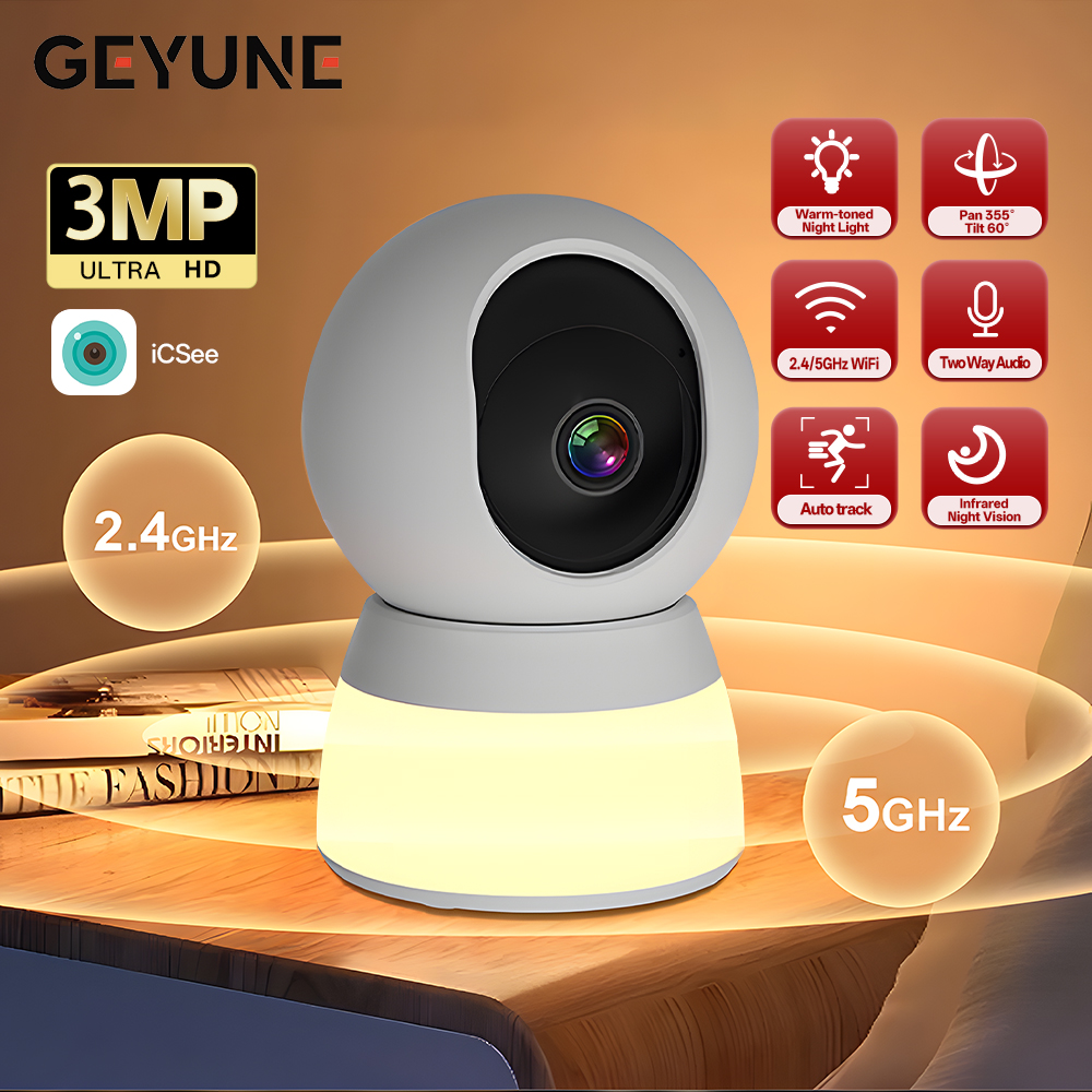 3MP 5G WIFI Camera with night  - Smart Baby Night Light reseña y precio