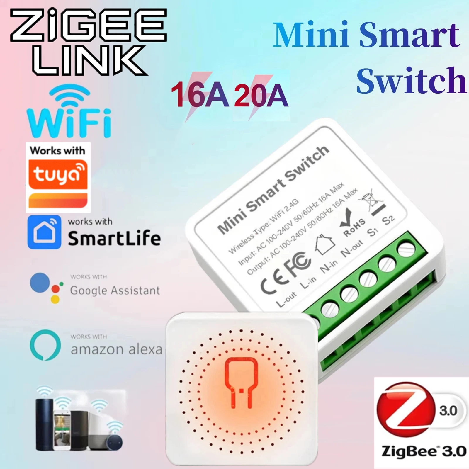 For Tuya Mini Smart WiFi Switc - Smart Home Voice Control reseña y precio