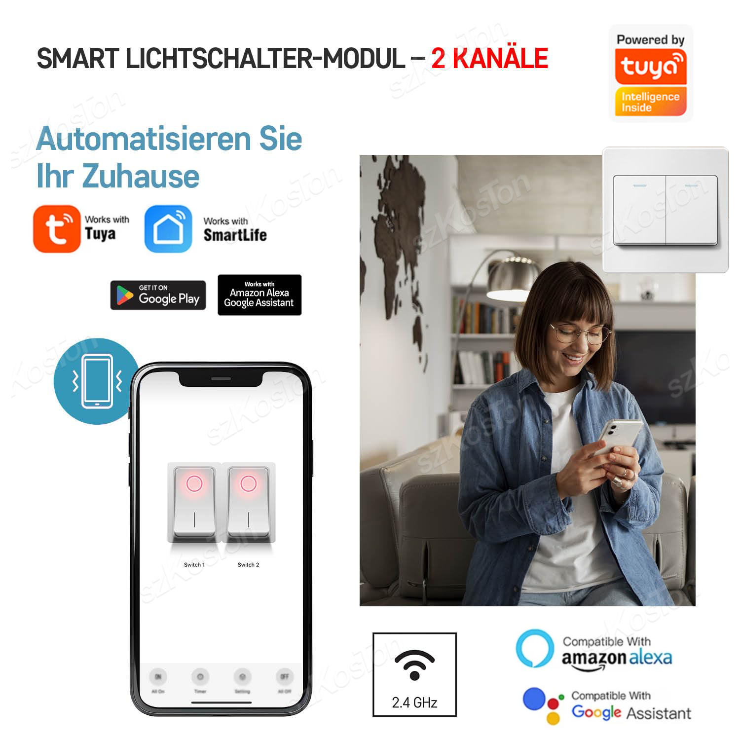 16A Tuya WiFi Smart Switch Mod - Smart Home Voice Control reseña y precio