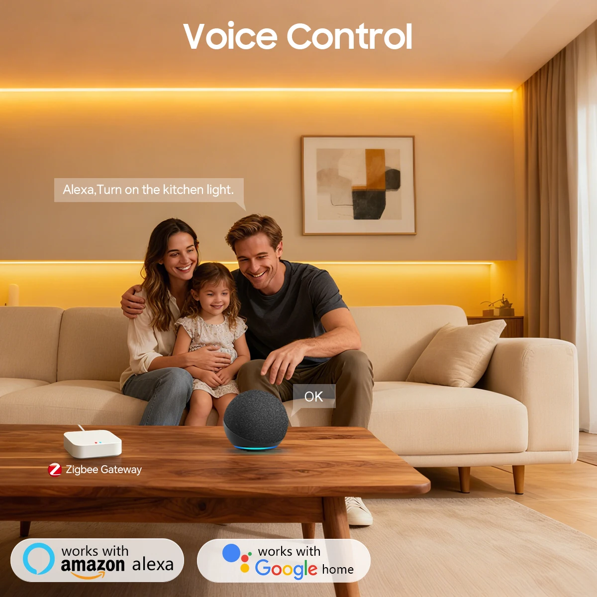 Zigbee Smart Under Cabinet Lig - Smart Home Furniture reseña y precio