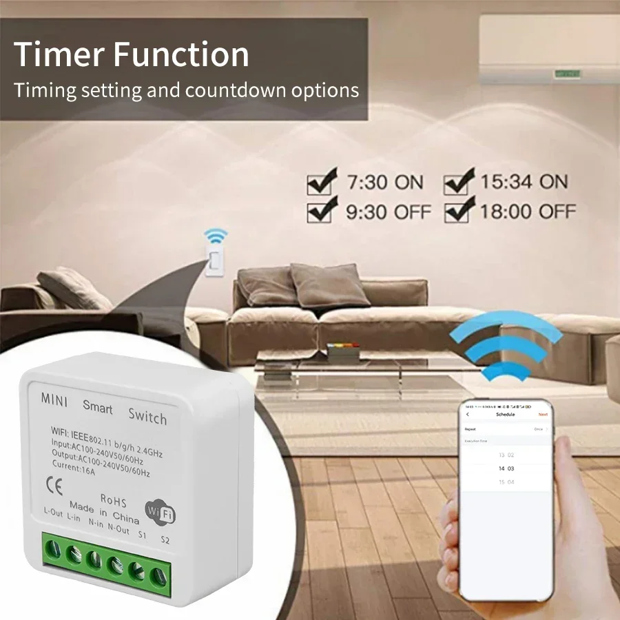 16A 20A Tuya Smart WiFi Switch - Tuya Smart Switch reseña y precio