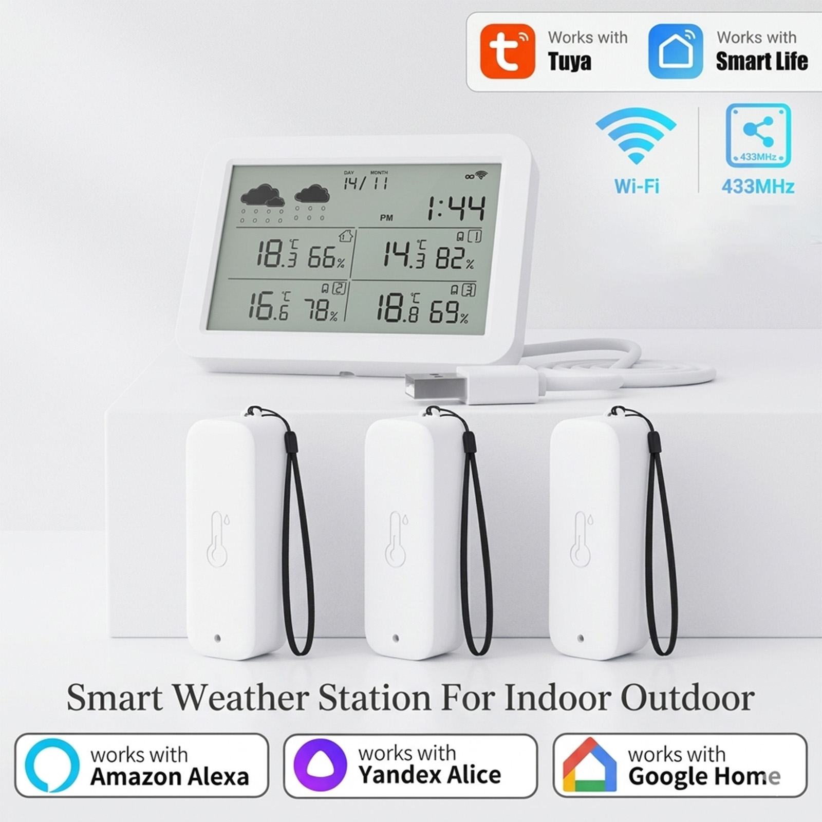 Tuya WiFi+RF433 Weather Statio - Smart Home Furniture reseña y precio