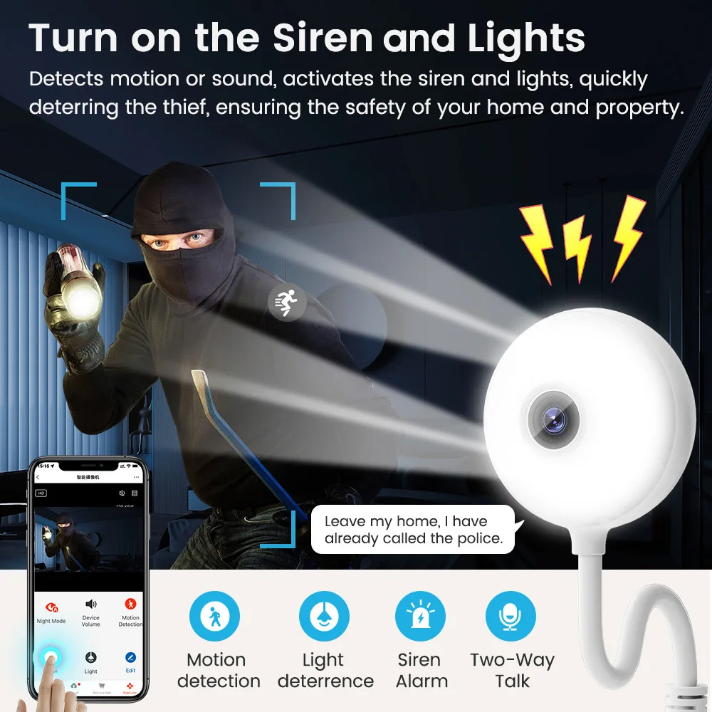 5MP Indoor USB Light Bulb WiFi - Smart Baby Night Light reseña y precio
