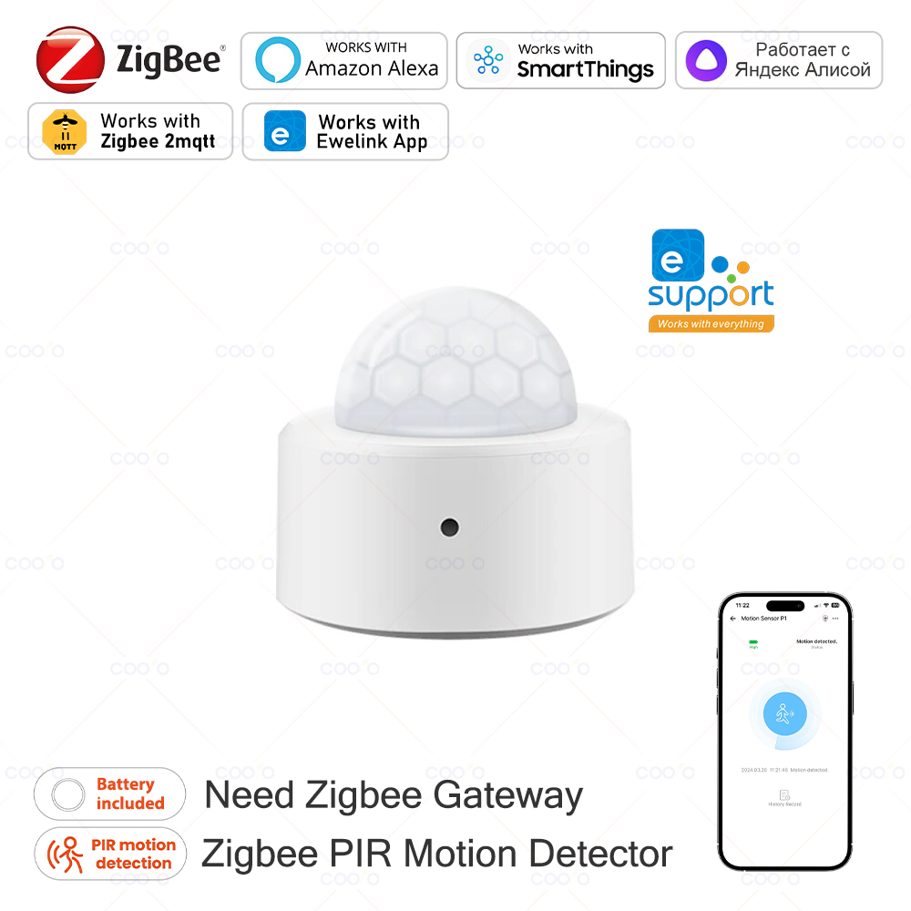 Zigbee Mini PIR Motion Sensor  - Smart Home Security reseña y precio
