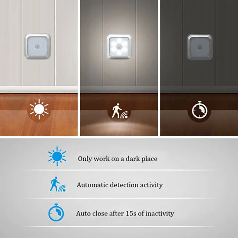 6 LED Under Cabinet Light PIR  - Smart Baby Night Light reseña y precio